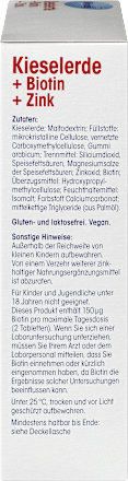 Kieselerde + Biotin + Zink Tabletten Mivolis