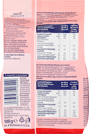 Fruchtriegel Mini-Riegel-Mix ab 1 Jahr (8x12,5g) babylove