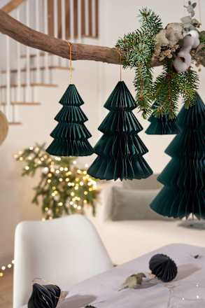 Dekobäume aus Papier, grün Profissimo