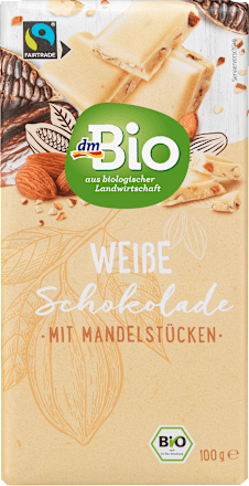 Schokolade, weiß mit Mandelstücken dmBio