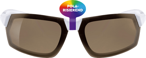 Sport-Sonnenbrille weiß mit polarisierenden Scheiben SUNDANCE