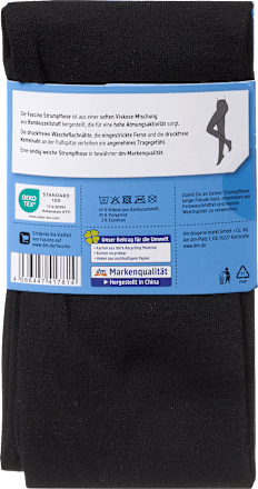 Strumpfhose mit Bambus-Viskose schwarz Gr. 38/40 Fascino