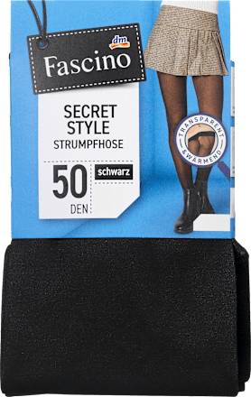 Strumpfhose Secret Style in Transparent-Optik schwarz Gr. 42/44, 50 DEN Fascino