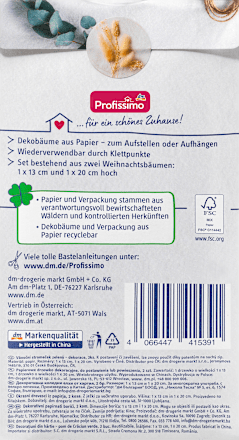 Dekobäume aus Papier, grün Profissimo