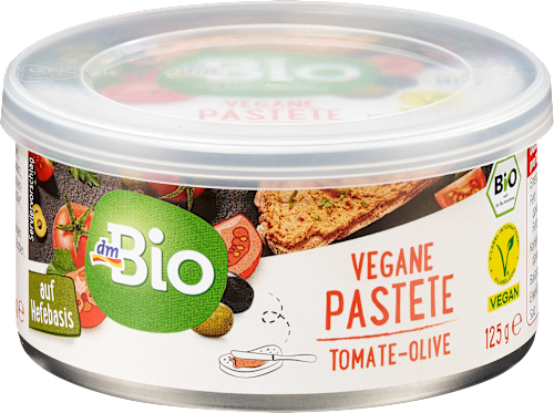 Brotaufstrich vegane Pastete Tomate-Olive dmBio