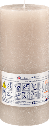 Kerze rustik 160/68 greige  Profissimo