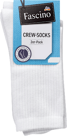 Crew Socken weiß Gr. 35-38 Fascino