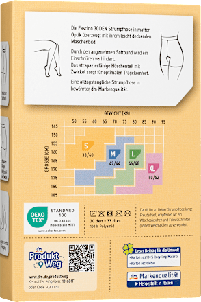 Strumpfhose matt sand Gr. 46/48, 30 DEN Fascino