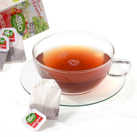 Früchtetee Milde Früchte mit Apfel, Hagebutte & süße Brombeerblätter (20 Beutel) dmBio