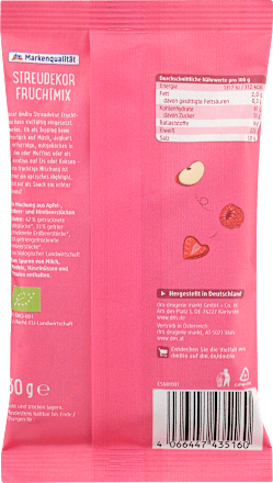 Streudekor Fruchtmix, vegan dmBio