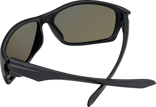 Sport-Sonnenbrille Schwarz mit orange getönten Scheiben SUNDANCE