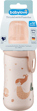 Trinkhalmflasche beige, 330 ml babylove