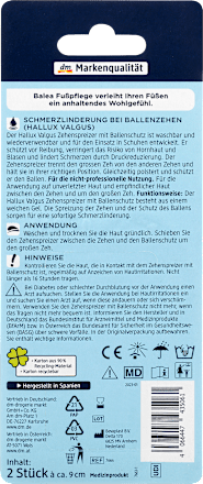 Zehenspreizer Hallux Valgus mit Ballenschutz Balea