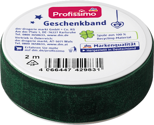 Geschenkband Samt grün Profissimo