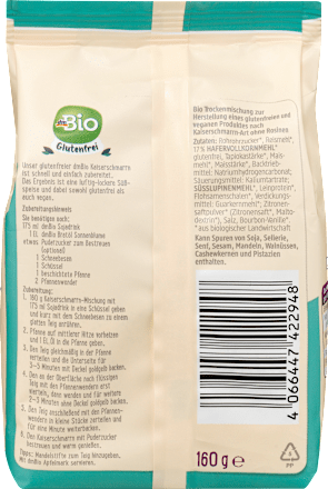 Backmischung Kaiserschmarrn, glutenfrei dmBio