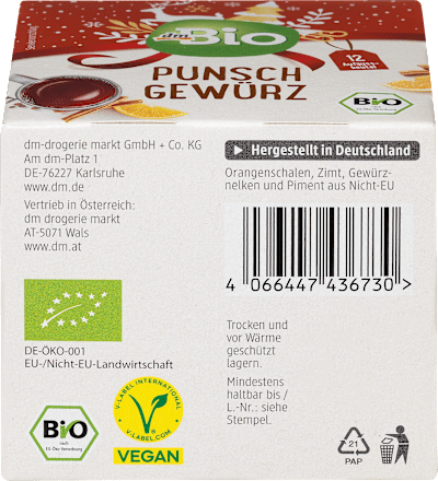 Teemischung Punsch Gewürz dmBio