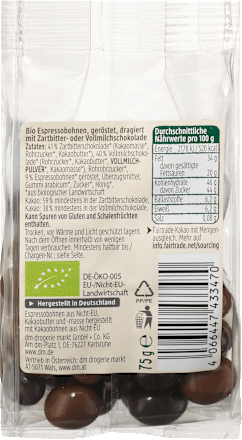 Viva il Gusto Schokolade Espressobohnen mit Zartbitter & Vollmilch dmBio