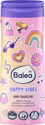 Kinder Duschgel, Shampoo & Spülung 4in1 Happy Vibes  Balea