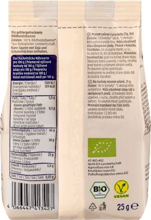 Mirtilli bio liofilizzati dmBio