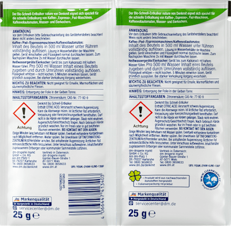 Środek do szybkiego usuwania kamienia Bio nature (2x25g) Denkmit