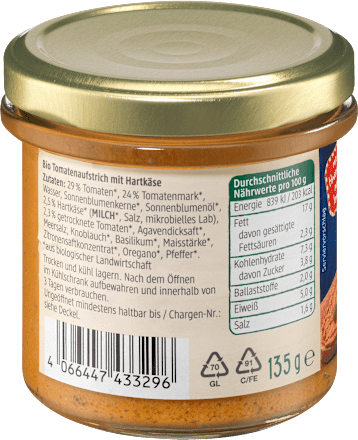 Bio namaz s paradižnikom in trdim sirom  dmBio