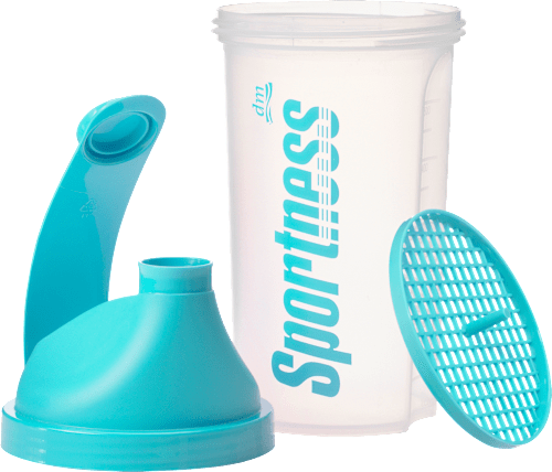 Shaker za pripravo napitkov, moder (500 ml) Sportness