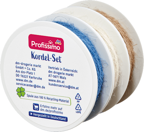 Set pisanih jutinih vrvic, več različic Profissimo