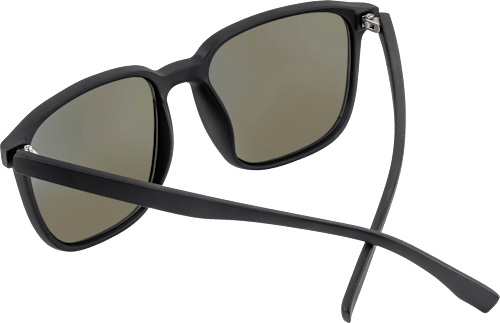 Sonnenbrille Erwachsene, schwarz mit orange verspiegelten Gläsern SUNDANCE