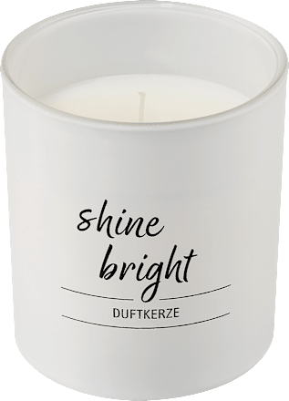 Duftkerze im Glas weiß "shine bright" Profissimo