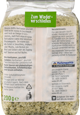 Siemię konopne łuskane dmBio