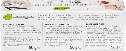 Geschenkset Weihnachten Badekugeln 3tlg, 1 St. alverde NATURKOSMETIK