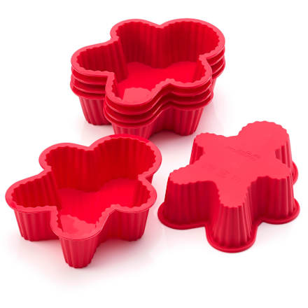  Muffinförmchen Lebkuchenmann aus Silikon Profissimo