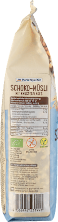 Muesli cu ciocolată fără gluten ECO dmBio