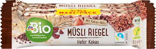 Muesli baton ovăz cacao pachet maxi dmBio