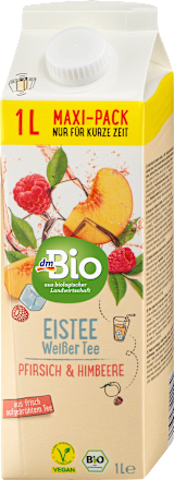 Eistee Weißer Tee Pfirsich Himbeere dmBio