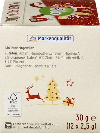 Teemischung Punsch Gewürz (12 Beutel) dmBio