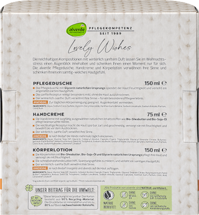 Geschenkset Weihnachten Lovely Wishes 3tlg, 1 St alverde NATURKOSMETIK