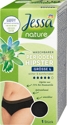Менструално бельо Perioden Hipster, размер L, черен цвят Jessa