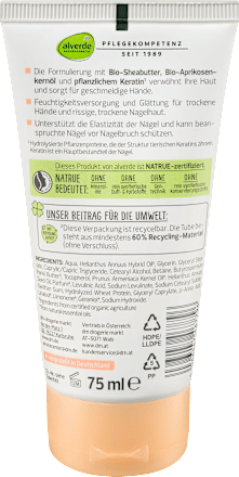 Hand- und Nagelbalsam Aprikosenkernöl & Pflanzliches Keratin  alverde NATURKOSMETIK