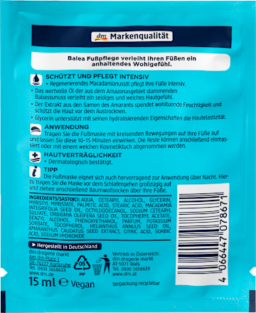 Maschera piedi nutriente Balea