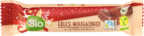 Nougatbrot in Zartbitterschokolade  dmBio