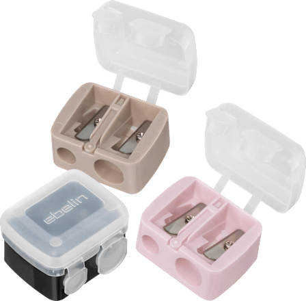 Temperino cosmetico 2in1 con contenitore assort. ebelin