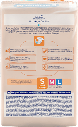 Schwimmwindeln Gr.S (4-9 kg) babylove