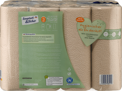 3-slojni, reciklirani kuhinjski ubrusi Saugstark&Sicher