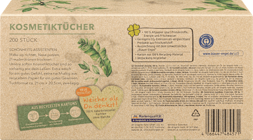 Kosmetiktücher Nature Box Recycling sortiert ebelin