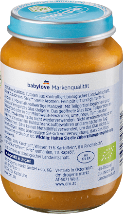 Marchew, bataty i wołowina, od 5. miesiąca babylove