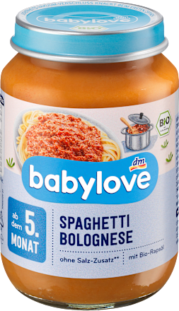 Menü Spaghetti Bolognese ab dem 5. Monat babylove