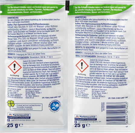 nature decalcifiant cafetiere 2x25gr Denkmit