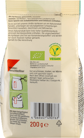 Trockenfrüchte, Aprikosen entsteint dmBio