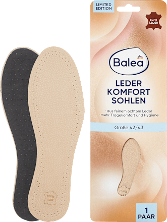 Einlegesohlen Leder Gr. 42/43 (1 Paar) Balea